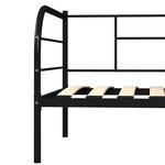 vidaXL Cadre de lit de repos sans matelas noir métal 90x200 cm