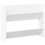 vidaXL Armoire à chaussures murale Blanc 80x18x60 cm Aggloméré