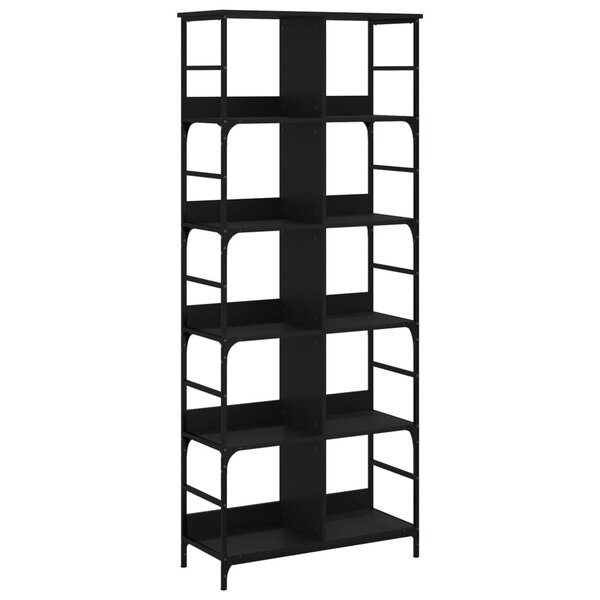 vidaXL Bibliothèque noir 78 5x33x188 5 cm bois d'ingénierie