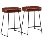 vidaXL Tabourets de bar lot de 2 marron foncé 40x29 5x53 cm