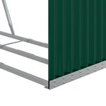 vidaXL Porte-bûches vert 120x45x100 cm acier galvanisé