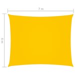 vidaXL Voile de parasol Tissu Oxford rectangulaire 6x7 m Jaune