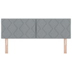 Tête de Lit LED vidaXL Design Blocs en Diamant Gris Clair 160 cm Tissu