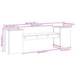 vidaXL Banc avec jardinières 184 5x39 5x56 5 cm bois massif de pin