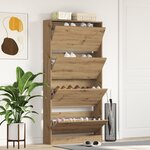 vidaXL Armoire à Chaussures Chêne Artisanal Bois d'Ingénierie