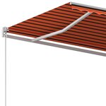 vidaXL Auvent manuel rétractable 400x350 cm Orange et marron