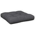 vidaXL Coussin de palette gris 60x60x12 cm tissu