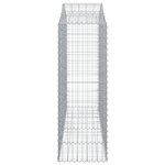 vidaXL Paniers à gabions arqués 13 Pièces 200x50x140/160 cm Fer galvanisé