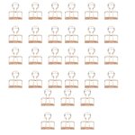 30 pinces double-clip cuivrées