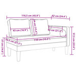 vidaXL Chaise longue avec coussins jaune velours