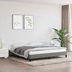 vidaXL Cadre de lit Gris foncé 160 x 200 cm Tissu