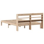 vidaXL Cadre de lit avec tête de lit 135x190 cm bois de pin massif