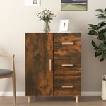 vidaXL Buffet chêne fumé 69 5x34x90 cm bois d'ingénierie