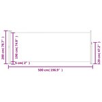 vidaXL Auvent latéral rétractable de patio 200x500 cm Noir