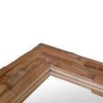 vidaXL Miroir décoratif Teck 60x60 cm Carré