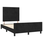 vidaXL Cadre de lit avec tête de lit Noir 120x200 cm Velours