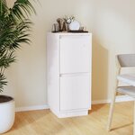 vidaXL Buffet Blanc 31 5x34x75 cm Bois massif de pin