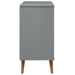 vidaXL Commode MOLDE Gris 80x40x80 cm Bois de pin massif