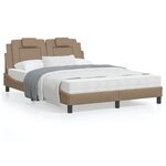 vidaXL Lit avec matelas cappuccino 120x200 cm similicuir