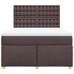 vidaXL Sommier à lattes de lit avec matelas Marron foncé 140x200 cm