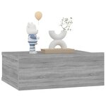 vidaXL Table de chevet flottante Sonoma gris 40x30x15 cm