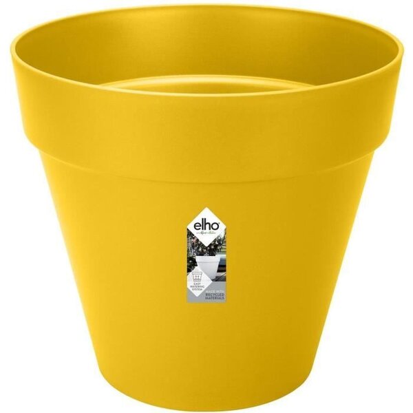 Pot de fleurs Rond LOFT URBAN - Plastique - Percé - Réservoir - Avec roulettes - Ø 50 - Ocre