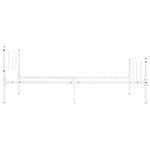 vidaXL Cadre de lit Blanc Métal 90 x 200 cm