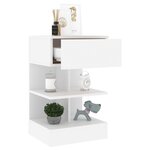 vidaXL Table de chevet Blanc 40x35x65 cm Bois d’ingénierie