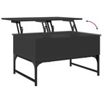 vidaXL Table basse noir 70x50x40 cm bois d'ingénierie et métal