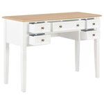 Bureau table meuble travail informatique bois blanc 109 5 cm 0502114