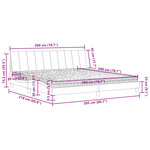 vidaXL Lit avec matelas gris clair 200x200 cm velours