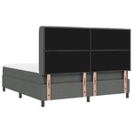 vidaXL Lit à ressort avec matelas et LED Gris foncé 180x200 cm Tissu