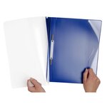 Chemise De Présentation À Lamelles Pvc Premium - A4 - Bleu - X 10 - Exacompta