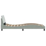 vidaXL Cadre de lit sans matelas gris clair 90x200 cm velours