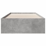 vidaXL Cadre de lit gris béton 75x190 cm bois d'ingénierie