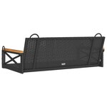 vidaXL Balancelle noir 109x62x40 cm résine tressée