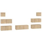 vidaXL Ensemble de meubles TV 7 Pièces Chêne sonoma Bois d'ingénierie