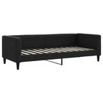 vidaXL Lit de jour avec gigogne et tiroirs noir 80x200 cm tissu
