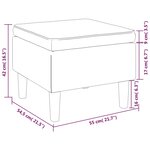 vidaXL Tabouret avec pieds en bois Crème Velours