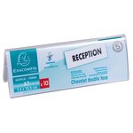 Lot De 10 Chevalets Double Face Horizontal A7 - Cristal - X 10 - Exacompta