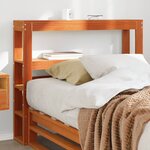 vidaXL Tête de lit avec étagères marron cire 100 cm bois massif de pin