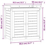 vidaXL Table de rempotage avec étagères marron bois massif de pin