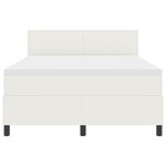 vidaXL Lit à sommier avec Matelas & LED Crème 160x200 cm Tissu en velours côtelé