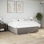 vidaXL Cadre de lit sans matelas taupe 180x200 cm tissu