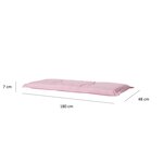 Madison Coussin de banc Panama 180x48 cm Rose pâle