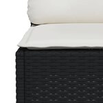 vidaXL Salon de jardin 8 Pièces avec coussins noir résine tressée