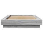 vidaXL Cadre de lit sans matelas sonoma gris 90x190 cm