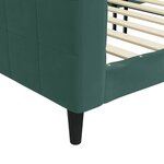 vidaXL Lit de repos sans matelas vert foncé 100x200 cm velours