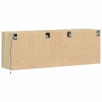 vidaXL Meuble TV mural avec lumières LED chêne sonoma 130x31x45 cm