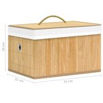 vidaXL Boîtes de rangement en bambou 4 Pièces
